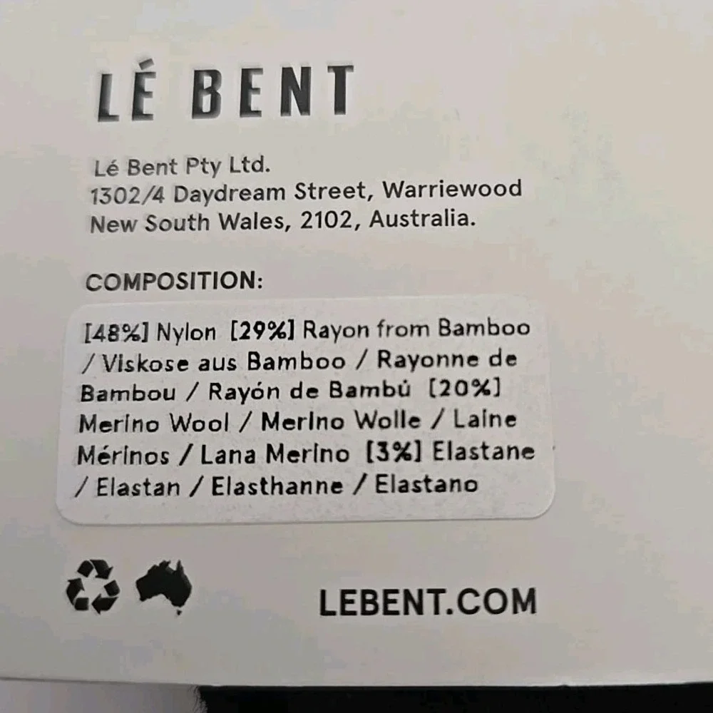 Le Bent SMALL Ultra Light Mini 2-Pack Performance Bike Merino Blend Zero‎ Cusion